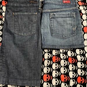 Lot of two Citizens of Humanity jean 31 skirts